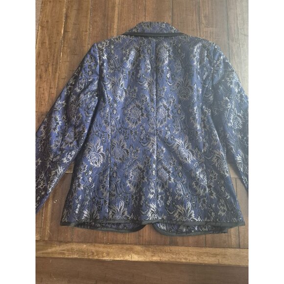 Laura Ashley Floral Brocade Jacket Womens Size M - Picture 2 of 7